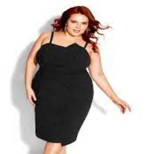 City Chic Enchant Black Dress size 20W NWOT